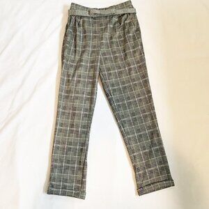 5/$25 Azalea San Francisco Made in USA black white plaid‎ skinny trouser pants